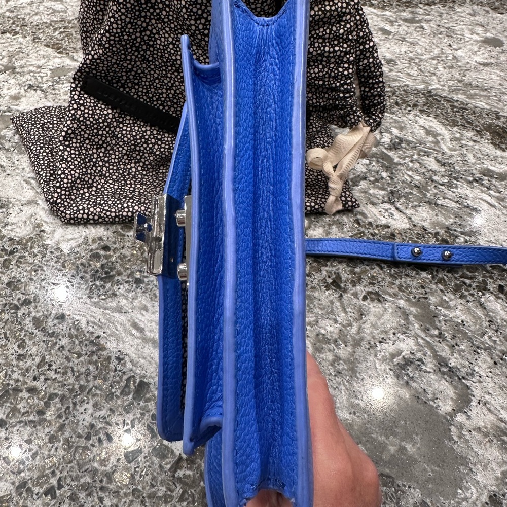 Loeffler Randall Blue Leather Crossbody Bag - Picture 8 of 9